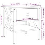 vidaXL Tables de chevet 2 Pièces chêne marron 40x42x45 cm bois ingénierie