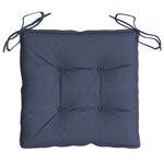 vidaXL Coussins de chaise lot de 6 bleu marine 40x40x7 cm tissu oxford