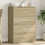 vidaXL Buffet chêne sonoma 60x31x84 cm bois d'ingénierie
