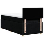 vidaXL Sommier à lattes de lit avec matelas Noir 90x190 cm Tissu