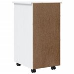 vidaXL Armoire roulante avec tiroirs MOSS blanc bois de pin solide