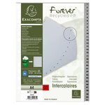 Intercalaires Imprimés Numériques Pp Recyclé Gris - 31 Positions - A4 - Gris - X 20 - Exacompta