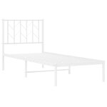 vidaXL Cadre de lit métal sans matelas avec tête de lit blanc 75x190cm