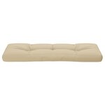 vidaXL Coussin de palette beige 120x40x12 cm tissu