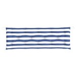 vidaXL Coussins de banc de jardin lot de 2 rayures bleues et blanches