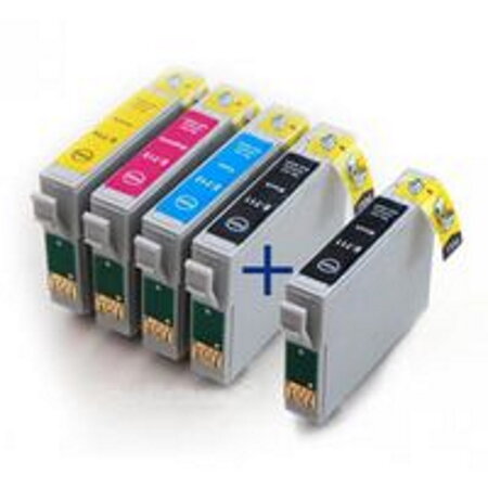 Pack de 5 cartouches compatibles t0715 pour imprimantes epson