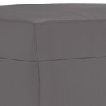 vidaXL Ensemble de canapés 4 Pièces avec coussins Gris Similicuir