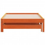 vidaXL Lit de jour avec lit gigogne cire marron 80x200 cm pin massif