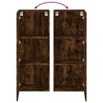 vidaXL Meuble TV mural chêne fumé 40 5x30x102 cm bois d'ingénierie