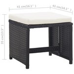 Salon de jardin meuble d'extérieur ensemble de mobilier encastrable 9 pièces et coussin résine tressée noir 02_0018331