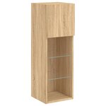 vidaXL Meubles TV avec lumières LED 2 Pièces chêne sonoma 30 5x30x90 cm