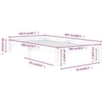 vidaXL Cadre de lit sans matelas blanc bois de pin massif 100x200 cm