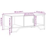 vidaXL Table basse noir 100x51x40 cm bois d'ingénierie