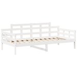 vidaXL Lit de jour avec toit sans matelas blanc 90x190 cm bois massif