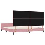 Cadre de lit vidaXL Rose 200x200 cm Velours