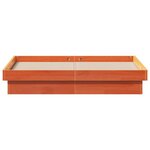 vidaXL Cadre de lit à LED sans matelas 120x200 cm bois massif