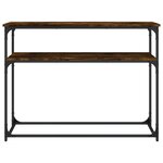 vidaXL Table console chêne fumé 100x35 5x75 cm bois d'ingénierie