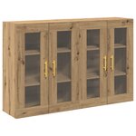 vidaXL Armoires Murales 2 Pièces Chêne Artisan 69 5x34x90 cm Bois d'ingénierie
