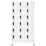 vidaXL Armoire à casiers Blanc 90x40x180 cm Acier
