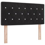 Tête de lit vidaXL Boutons en cristal Capitonnée Noir 90 cm Velours
