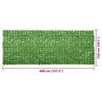 vidaXL Écran de balcon avec feuilles vert 400x150 cm