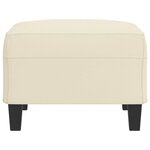 vidaXL Repose-pied Crème 70x55x41 cm Similicuir