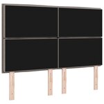 vidaXL Tête de lit design lignes taupe 160 cm en tissu