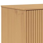 vidaXL Buffet haut OLDEN blanc marron 85x43x125 cm bois massif de pin