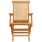 vidaXL Chaises de jardin avec coussins beige lot de 6 Bois teck massif