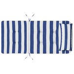 vidaXL Coussins de chaise adirondack lot de 2 rayures bleu/blanc