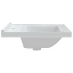 vidaXL Évier salle de bain blanc 61x48x19 5 cm rectangulaire céramique