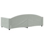 vidaXL Lit de repos sans matelas gris clair 100x200 cm velours