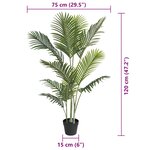 vidaXL Palmier artificiel vert 120 cm PP