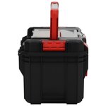 vidaXL Boîte à outils Noir et rouge 45x28x26 5 cm
