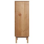 vidaXL Buffet haut OTTA marron et blanc 85x43x125 cm bois massif pin