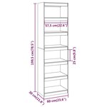 vidaXL Bibliothèque/Séparateur de pièce Blanc 60x30x199 5cm Pin massif