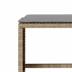 vidaXL Salon de jardin avec coussins 4 Pièces beige résine tressée