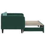 vidaXL Lit de jour avec gigogne sans matelas vert foncé 90x200 cm