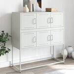 vidaXL Buffet blanc 100 5x39x107 cm acier laminé à froid