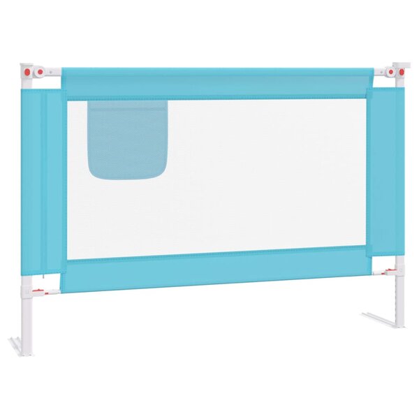 vidaXL Barrière de sécurité de lit d'enfant Bleu 100x25 cm Tissu