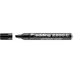 Marqueur Permanent 2200C Corps Alu Noir Pointe Biseau 1-5 mm x 5 EDDING