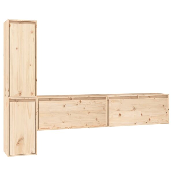 vidaXL Meubles TV 4 Pièces Bois massif de pin