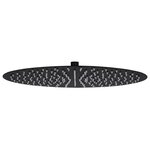 vidaXL Pomme de douche pluie Acier inoxydable 40 cm Ronde Noir