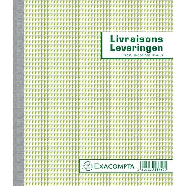 Manifold Livraisons 21x18cm 50 Feuillets Double Autocopiant - Billingue - Blanc - X 10 - Exacompta
