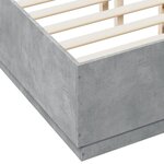 vidaXL Cadre de lit avec lumières LED gris béton 120x190 cm