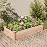 vidaXL Lit surélevé de jardin doublure 120x60x25 cm bois massif sapin