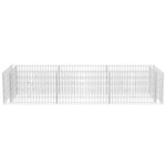 vidaXL Lit surélevé à gabion Acier 270x90x50 cm