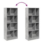 vidaXL Bibliothèque gris béton 57x28 5x141 cm bois d'ingénierie