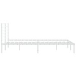 vidaXL Cadre de lit métal sans matelas et tête de lit blanc 193x203 cm