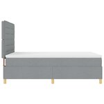 vidaXL Lit à ressorts avec matelas gris clair 140x190 cm tissu
